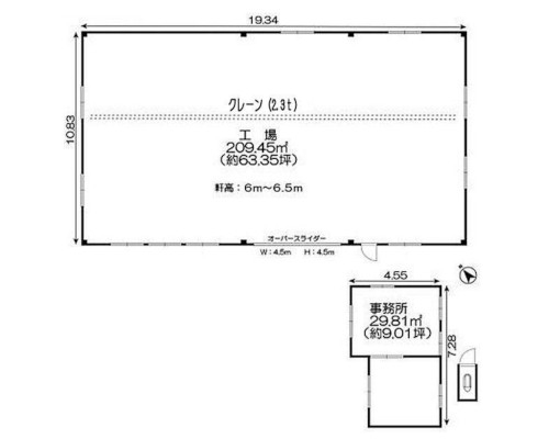 川越市 西武新宿線新所沢駅の売工場・売倉庫画像(3)