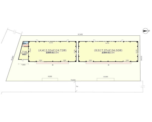 草加市 東武伊勢崎線松原団地駅の貸倉庫画像(3)