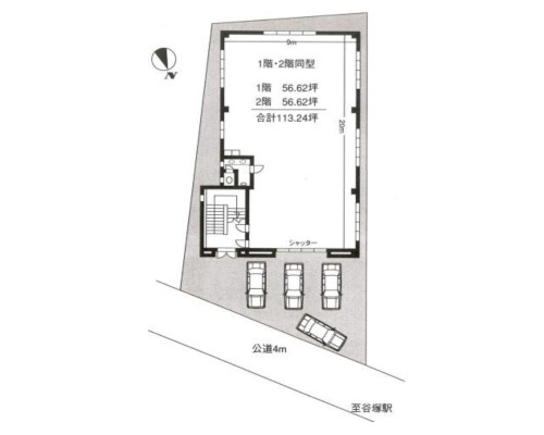 草加市 東武伊勢崎線谷塚駅の貸工場・貸倉庫画像(2)