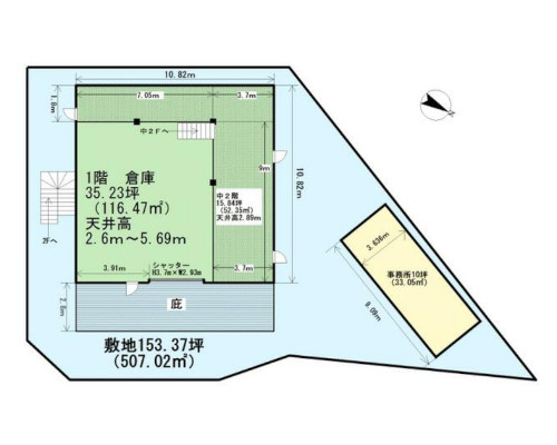 北葛飾郡松伏町 東武野田線愛宕駅の貸倉庫画像(2)