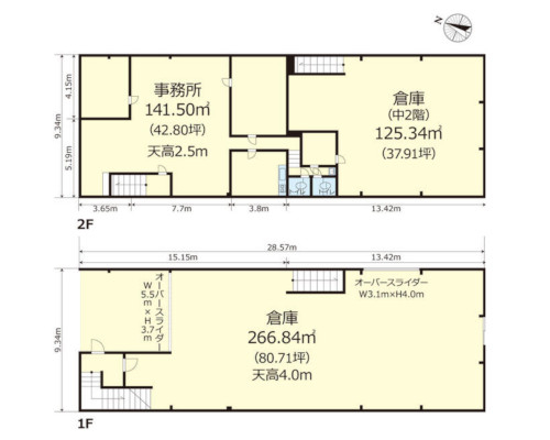 所沢市 東武東上線鶴瀬駅の貸倉庫画像(2)