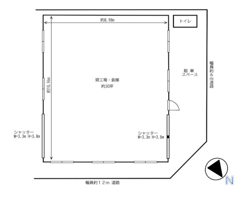 川口市 埼玉高速鉄道線南鳩ヶ谷駅の貸工場・貸倉庫画像(2)
