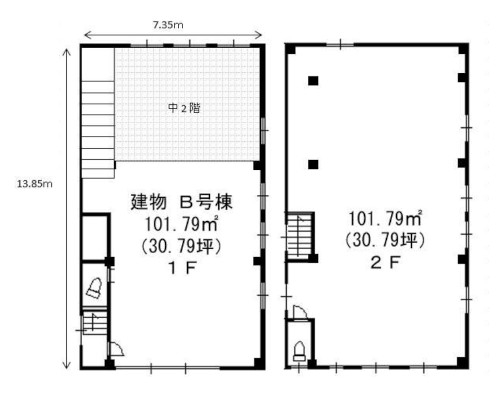 川口市 埼玉高速鉄道線鳩ヶ谷駅の貸工場・貸倉庫画像(2)