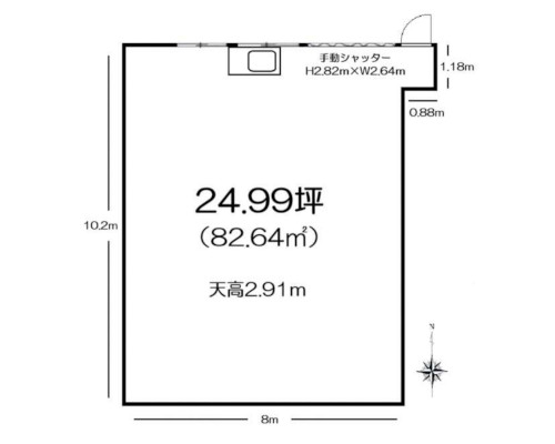 武蔵村山市 多摩モノレール線上北台駅の貸倉庫画像(2)