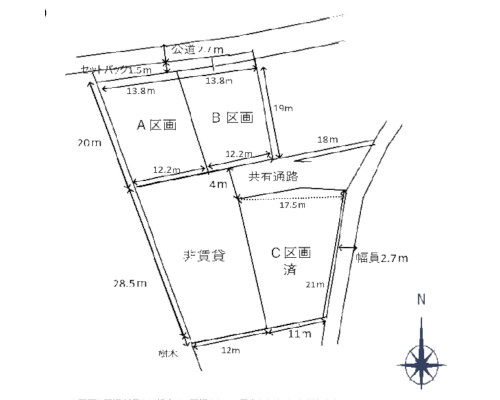 横浜市神奈川区 相鉄新横浜線羽沢横浜国大駅の貸地画像(2)