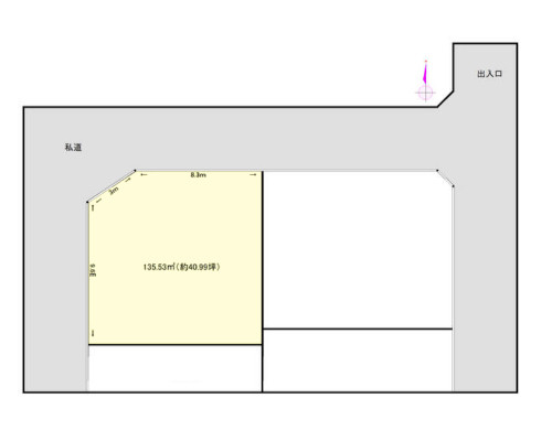 川崎市麻生区 小田急小田原線新百合ヶ丘駅の貸地画像(2)