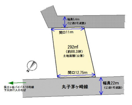 横浜市瀬谷区 相鉄本線三ツ境駅の貸地画像(2)