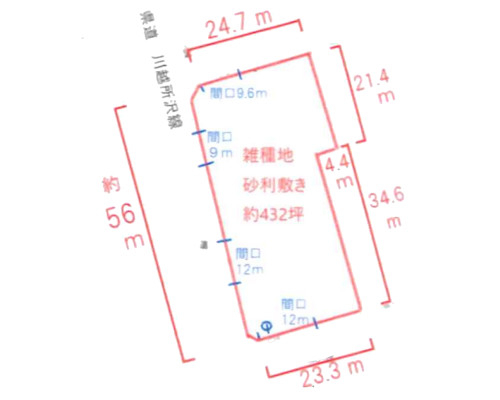 所沢市 西武新宿線新所沢駅の貸地画像(2)