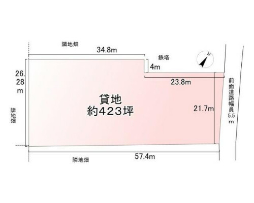 新座市 西武池袋線東久留米駅の貸地画像(2)