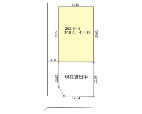 調布市 京王線柴崎駅の貸地画像(2)