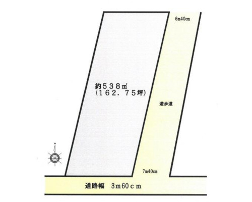 東大和市 西武多摩湖線武蔵大和駅の貸地画像(2)