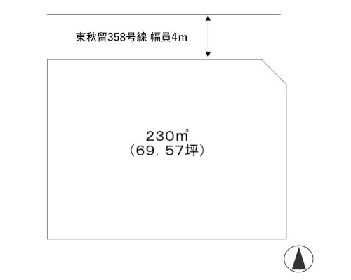 あきる野市 JR五日市線武蔵引田駅の貸地画像(2)