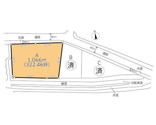 府中市 京王線中河原駅の貸地画像(3)
